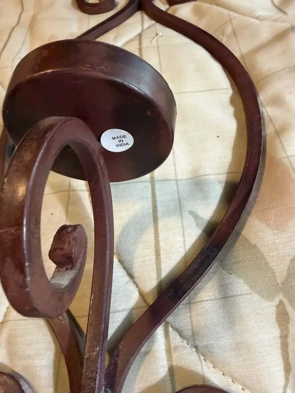 Set of 2 Vintage Style Wrought Iron Scroll Wall Sconce Candle Holders